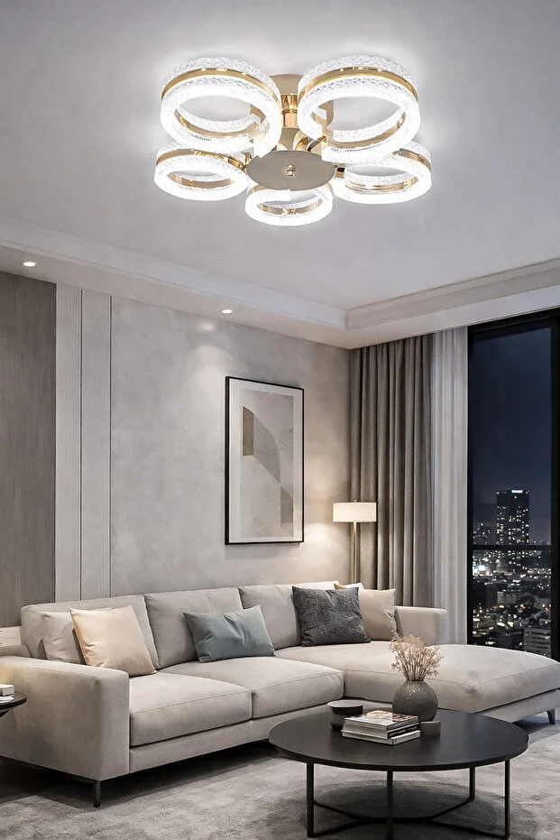 Ecrin Gold 5li Plafonyer Led Avize